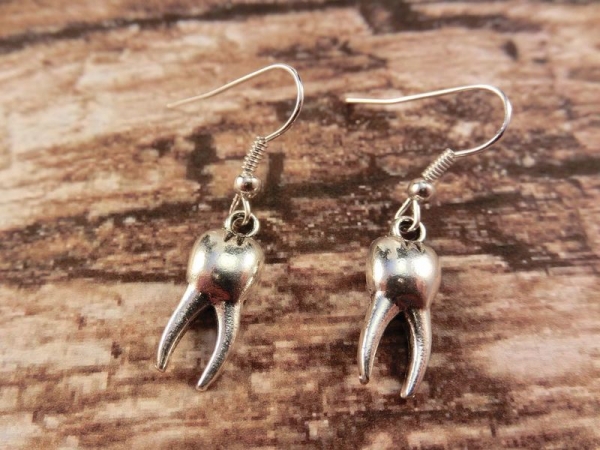 Zahn Ohrringe Vintage Optik Zähne Zahnarzt tooth